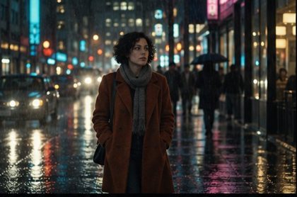 AI film still with a consistent character
