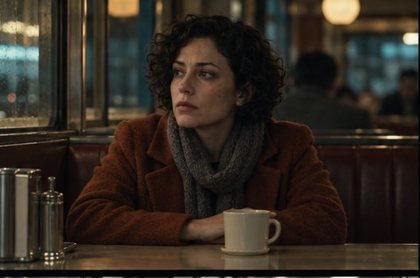 AI film still with a consistent character